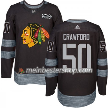 Chicago Blackhawks Corey Crawford 50 1917-2017 100th Anniversary Adidas Schwarz Trikot Authentic - Herren Chicago Blackhawks Corey Crawford 50 1917-2017 100th Anniversary Adidas Schwarz Trikot Authentic - Herren
